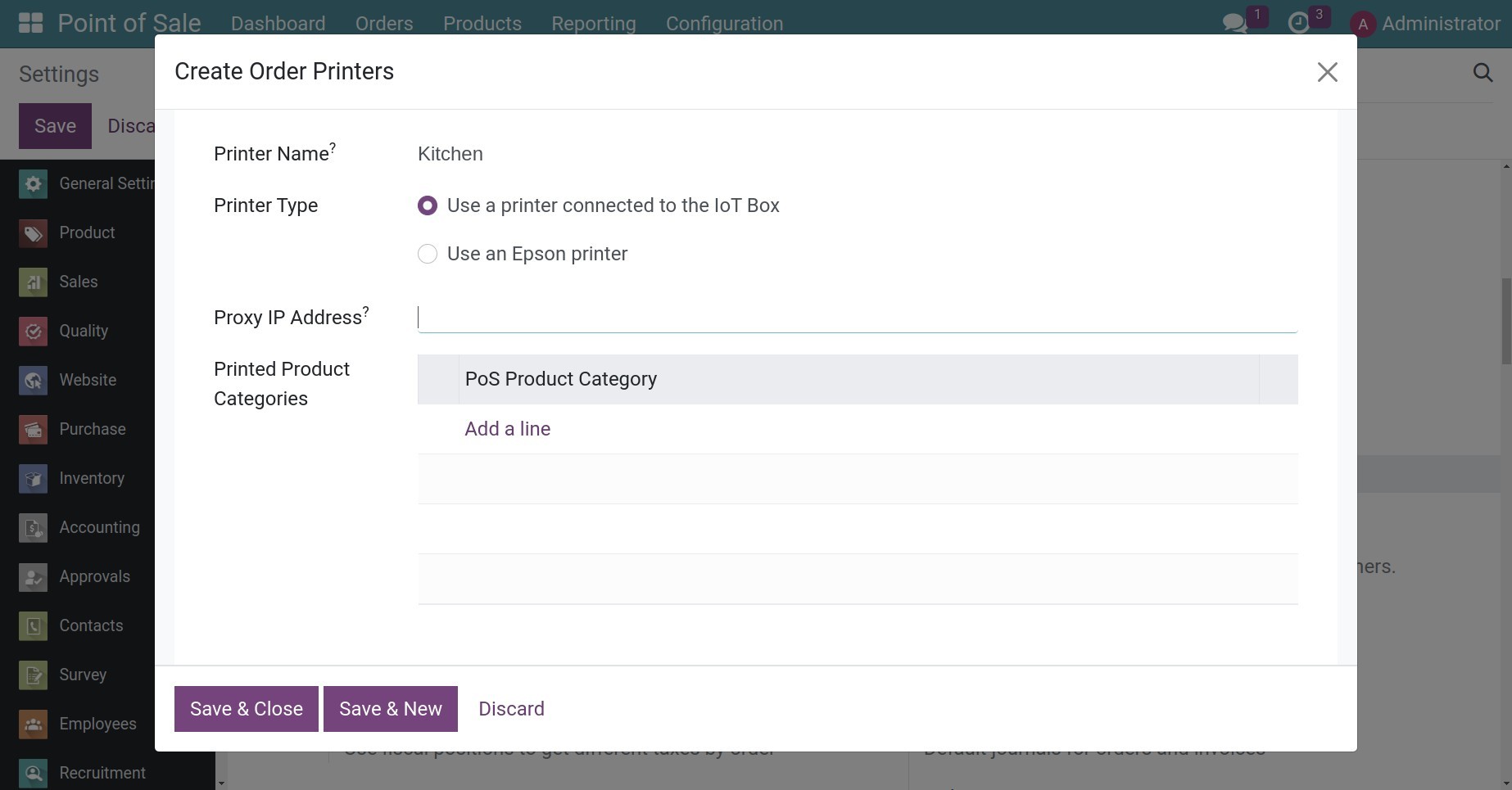 Configure printer