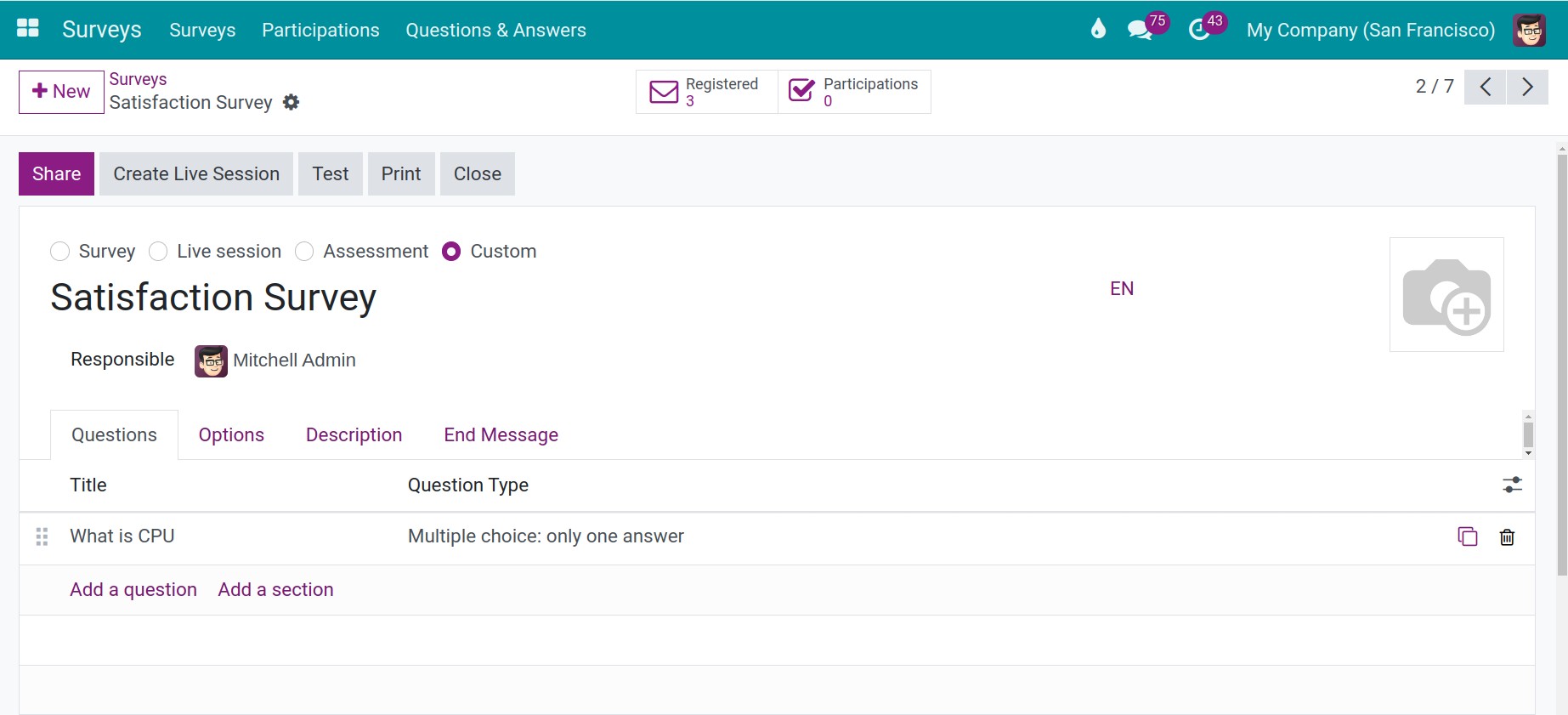 Successful create a survey