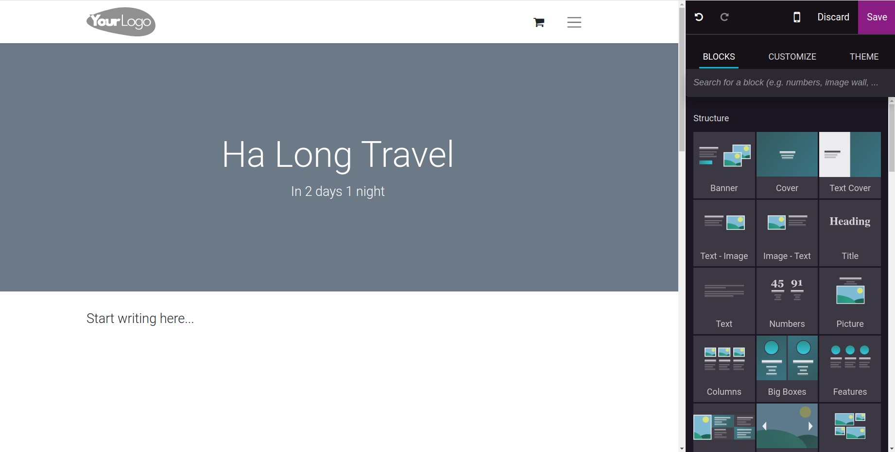 Editing a Blog post on the Website