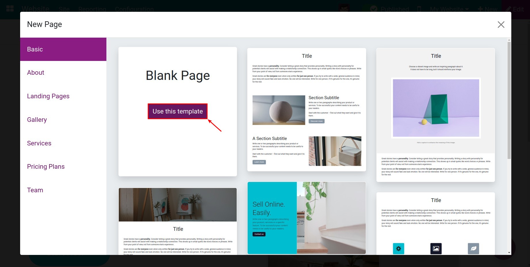 Create new pages 3
