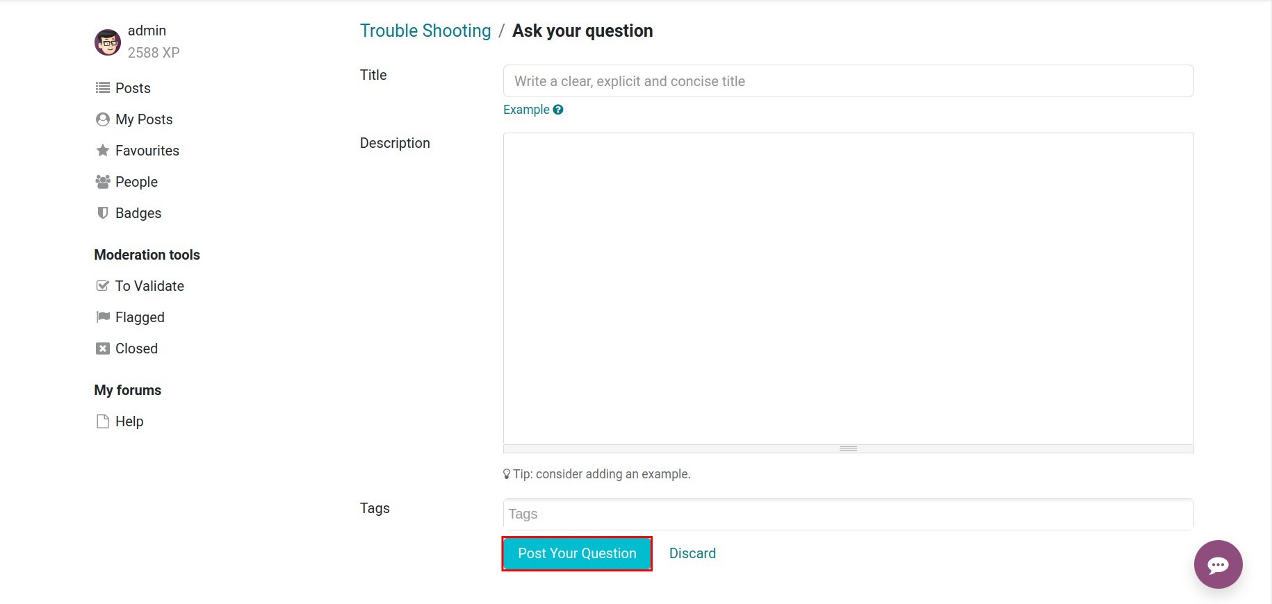 Create questions