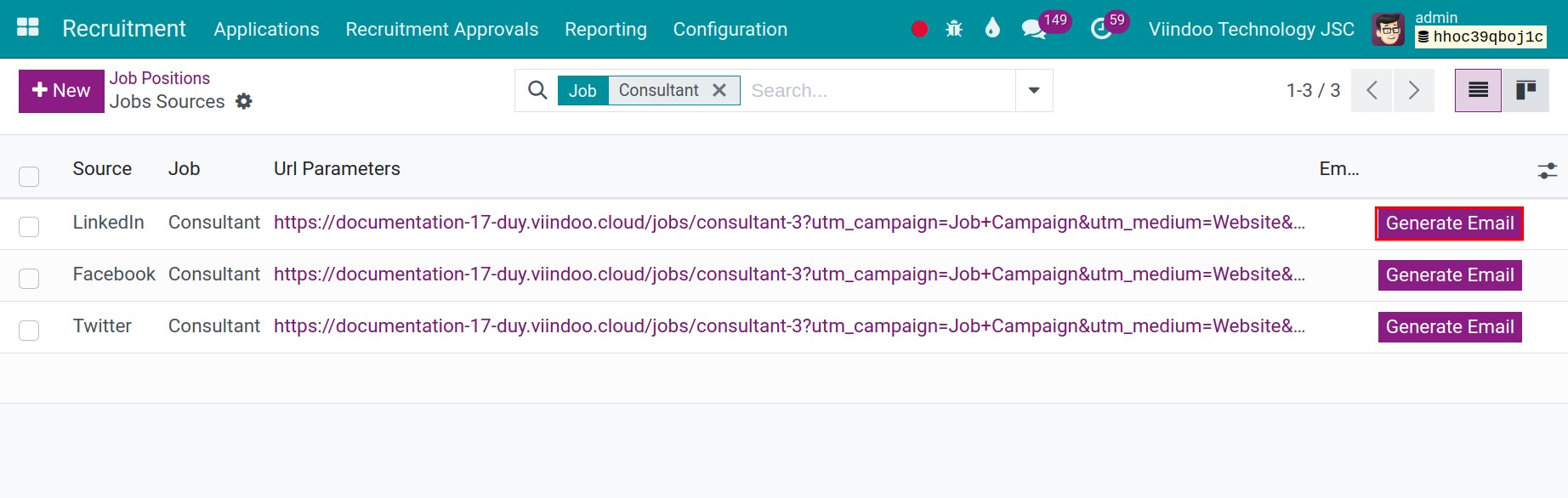 press generate email
