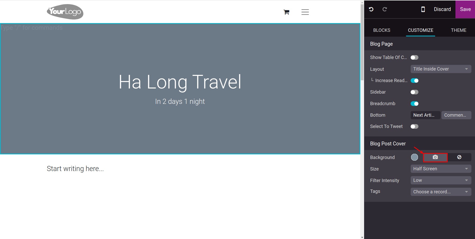 add images to blog