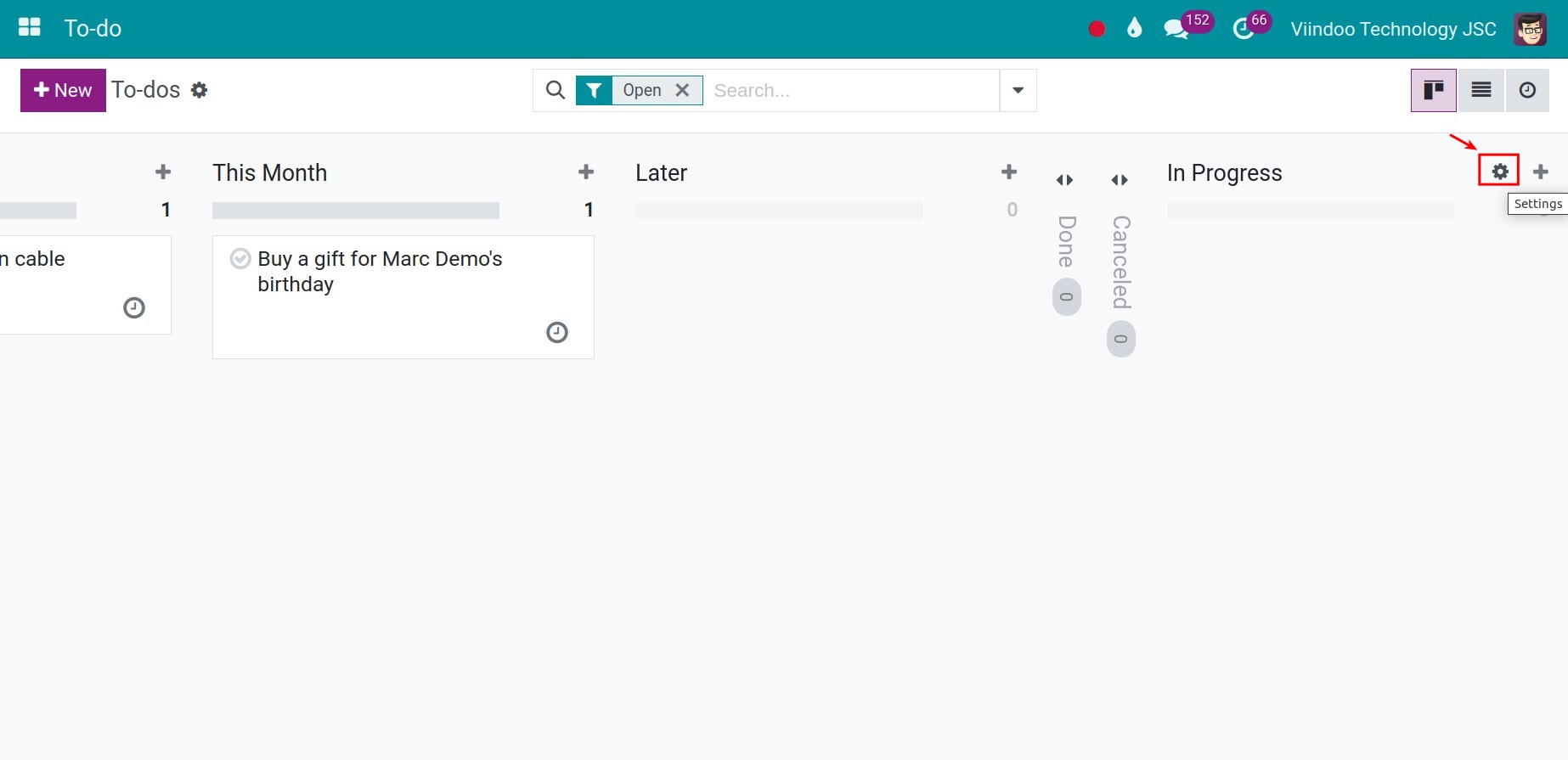 Stages of Notes in Viindoo 3