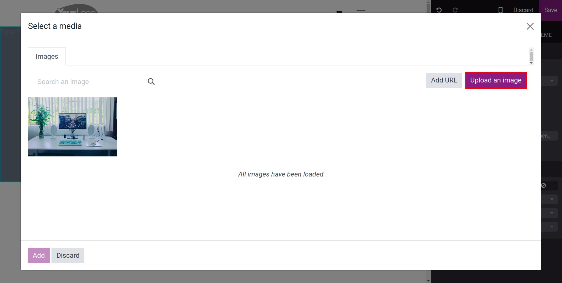 Choose uploaded image