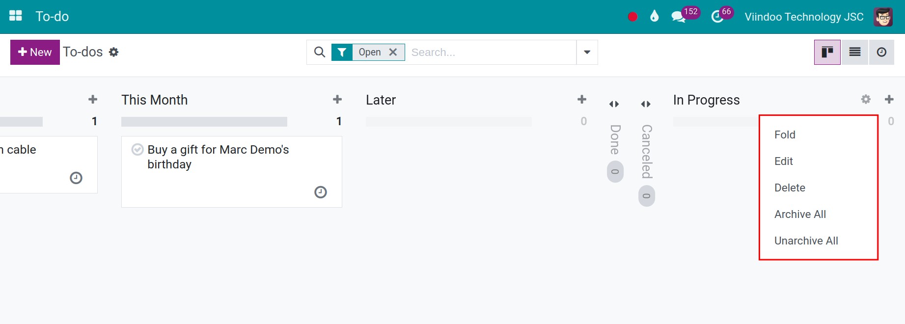 Stages of Notes in Viindoo 4