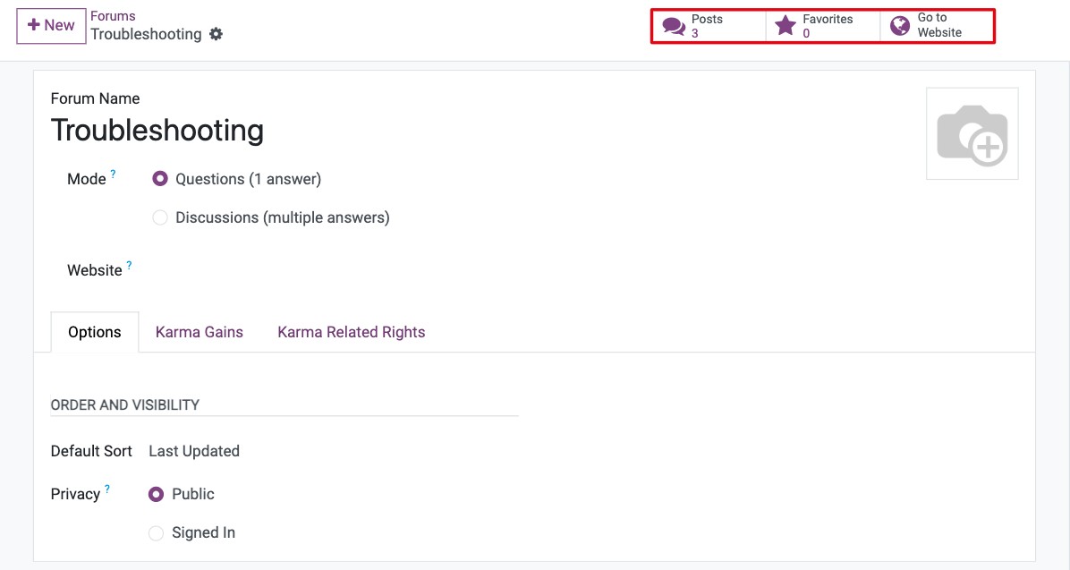 Manage forums