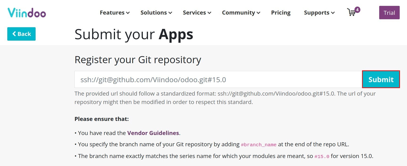 Submit your app