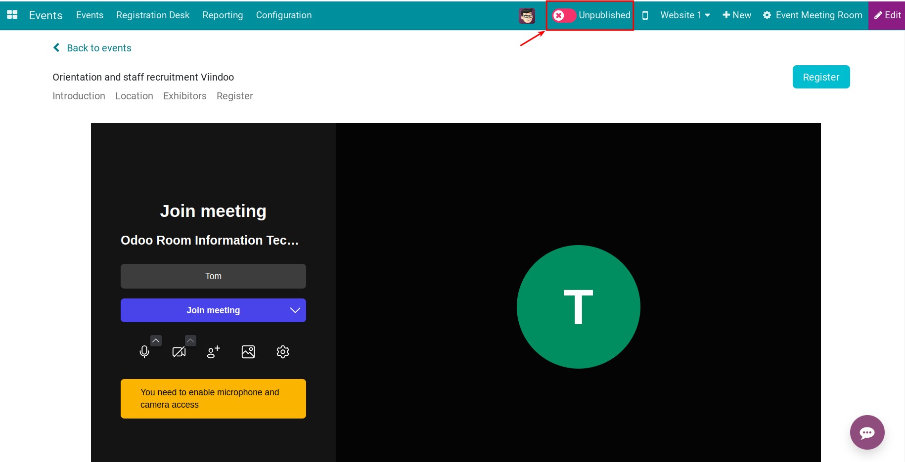 switch to Published
