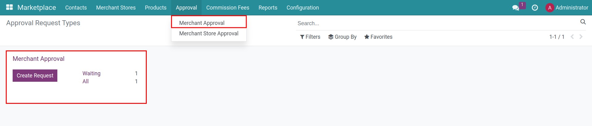 See all merchant approval requests