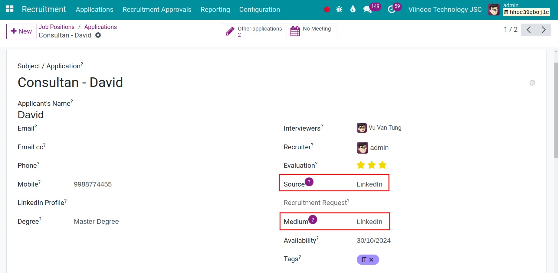 Source on its application