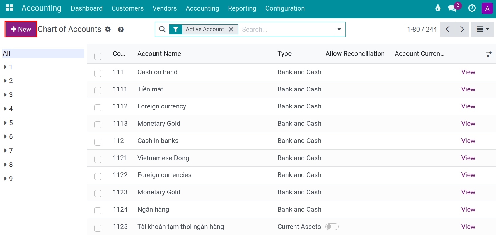 Create account