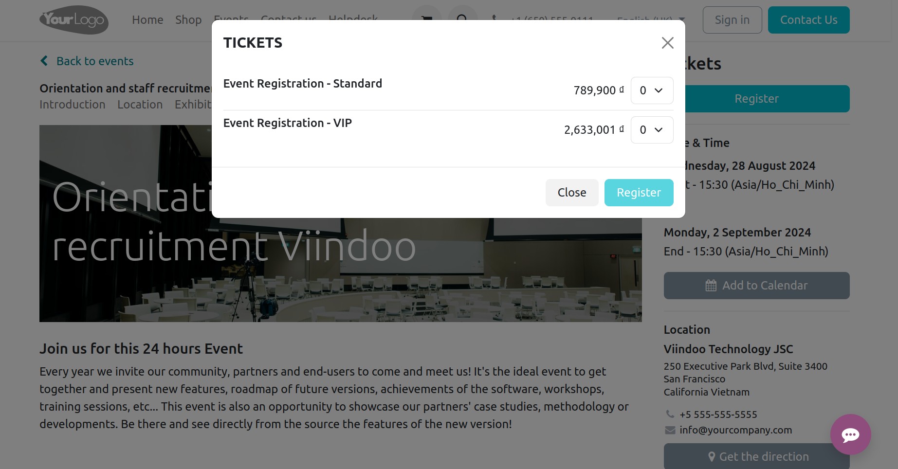 the number of tickets 1
