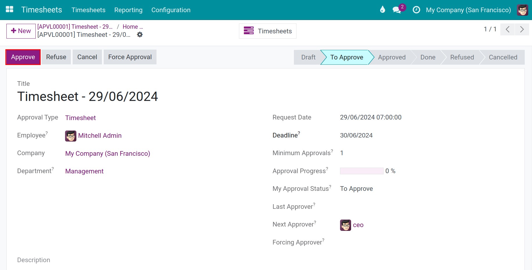 Projects overview Viindoo