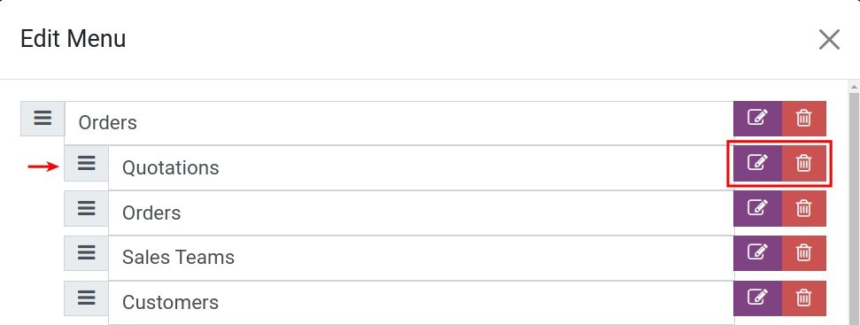 Set up submenus