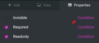 Set conditions