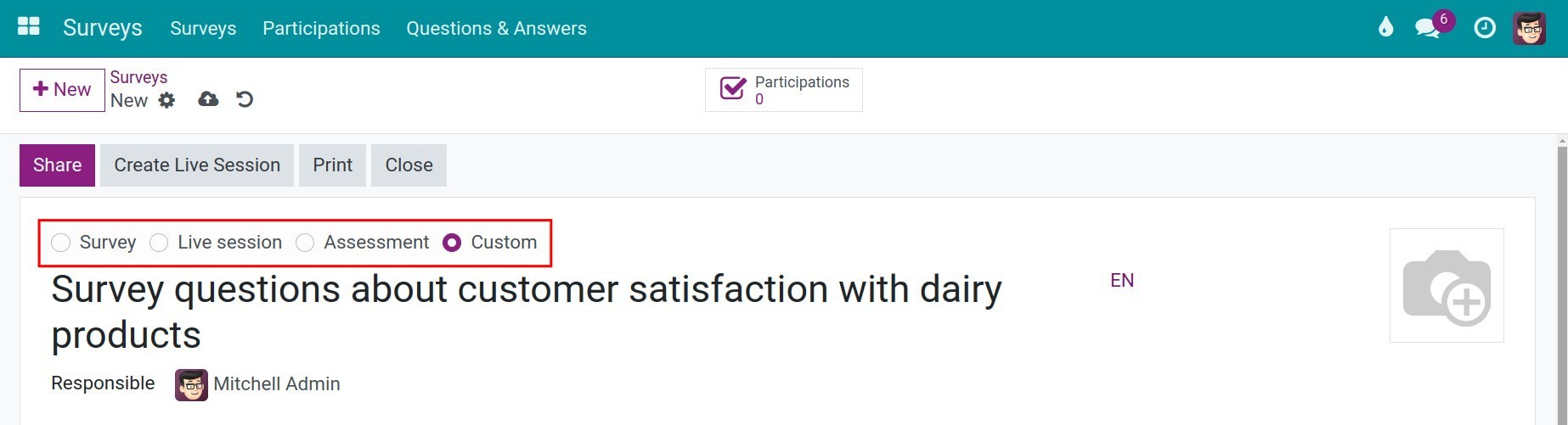 Create a survey