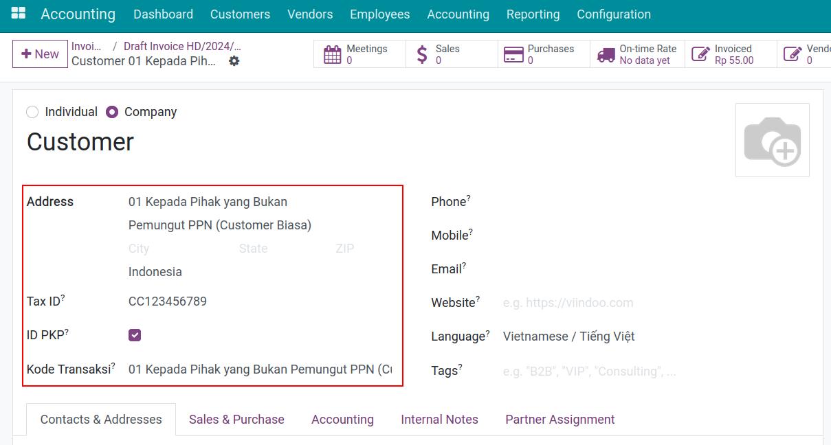 install localized accounting modules