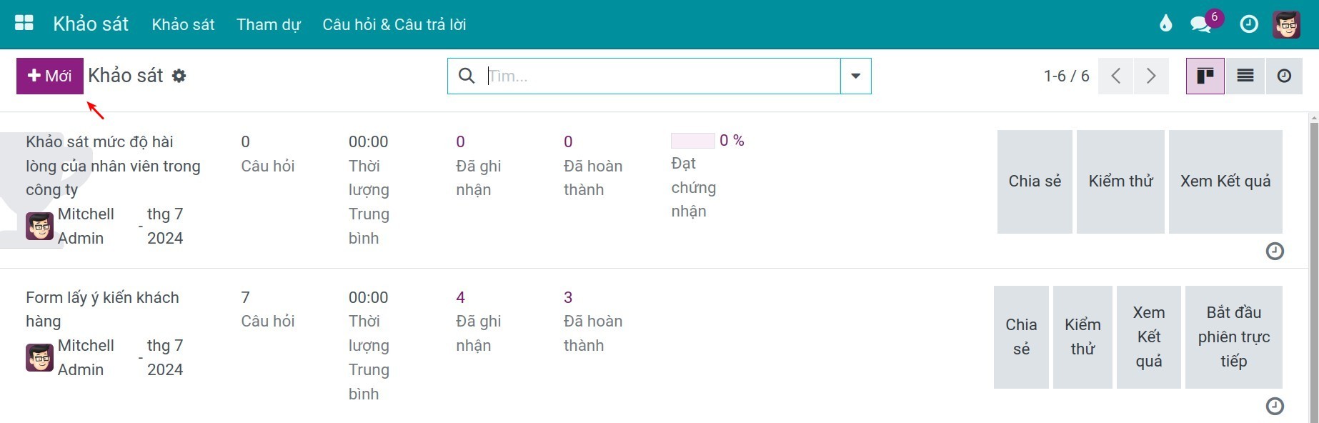 Tạo Khảo sát