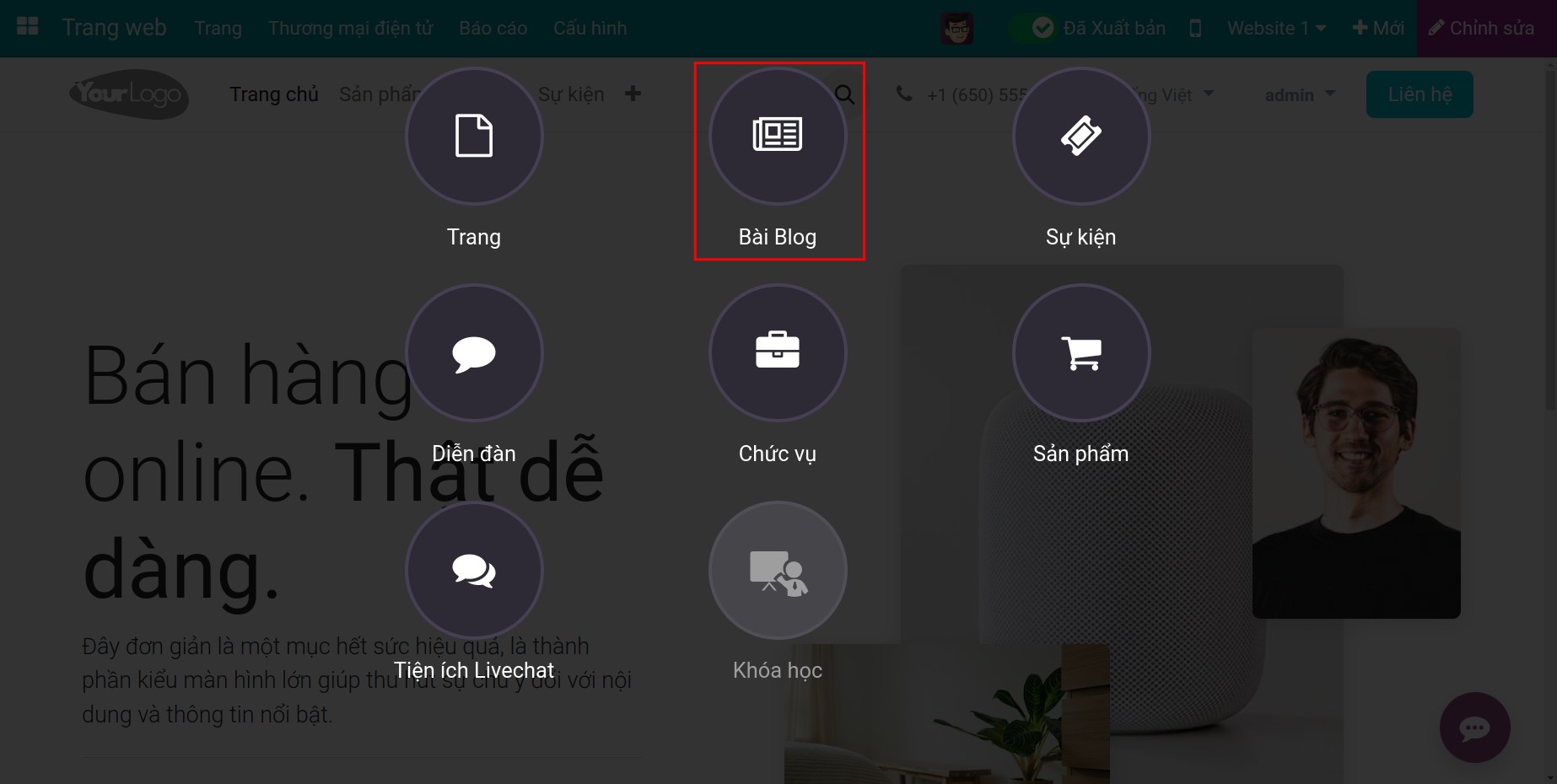 Chọn trang blog mới