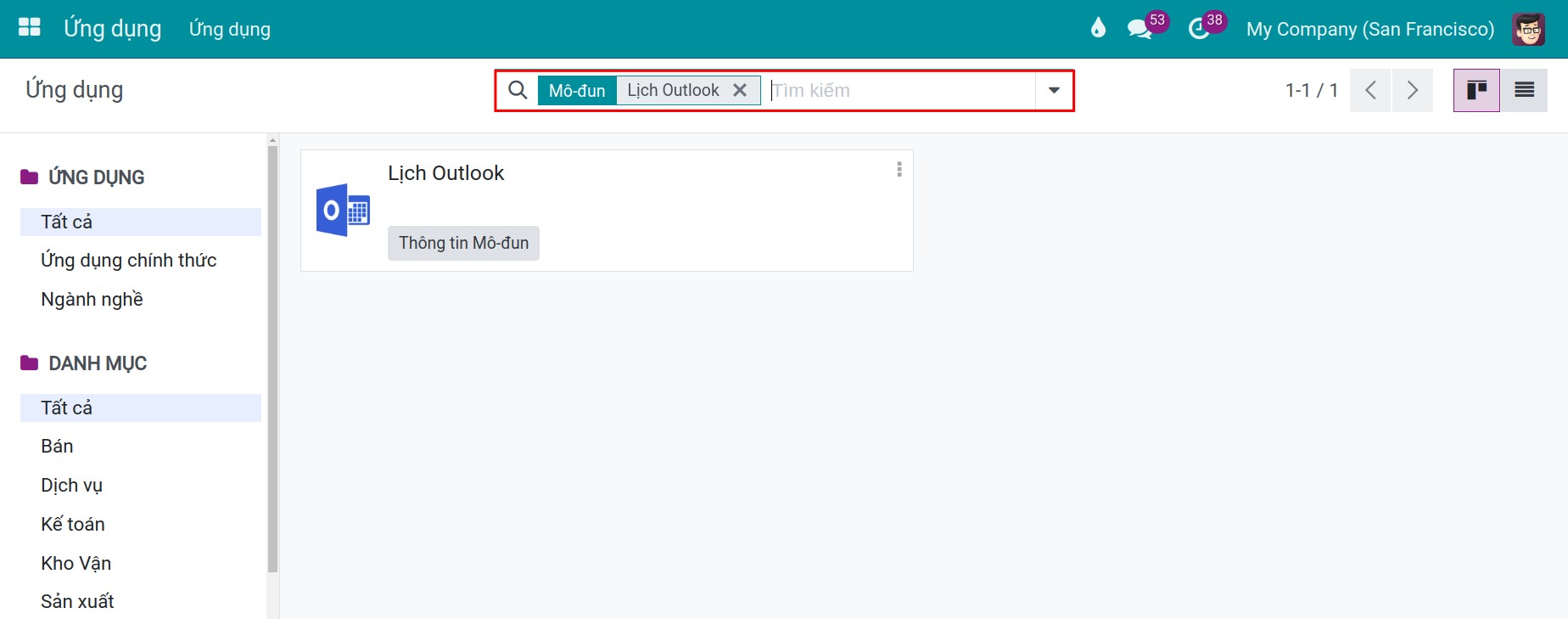 Đồng bộ lịch trong Viindoo với lịch Outlook