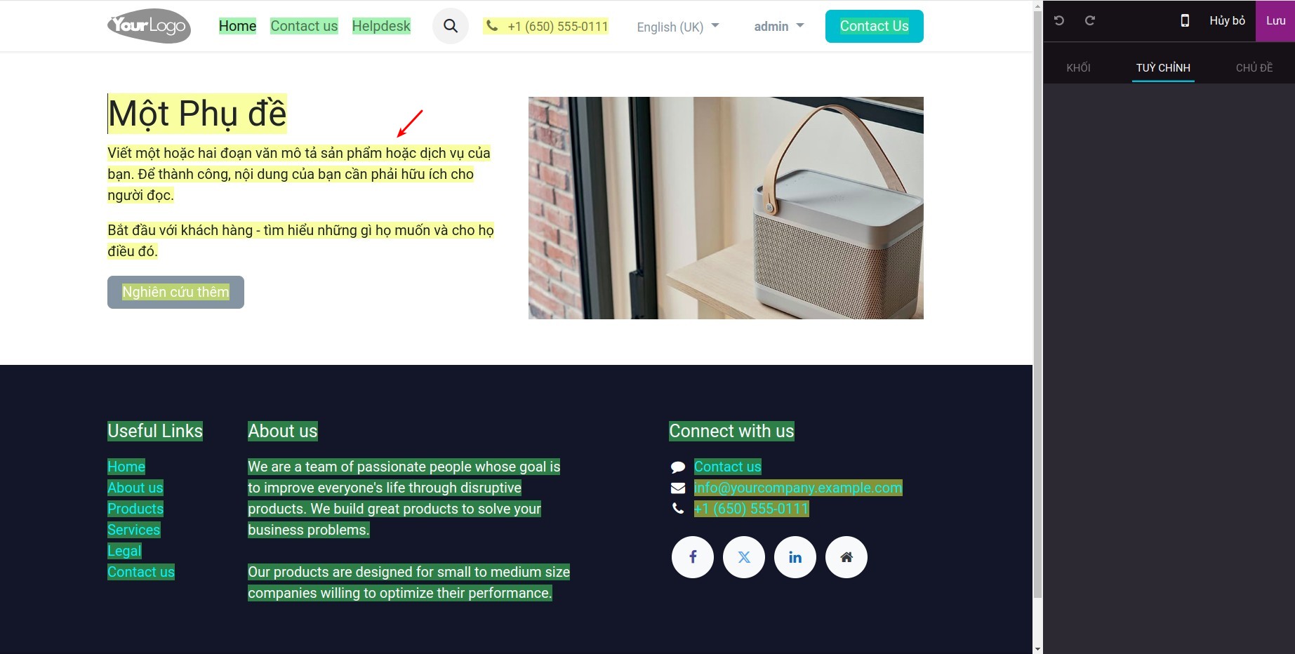 Dịch nội dung website