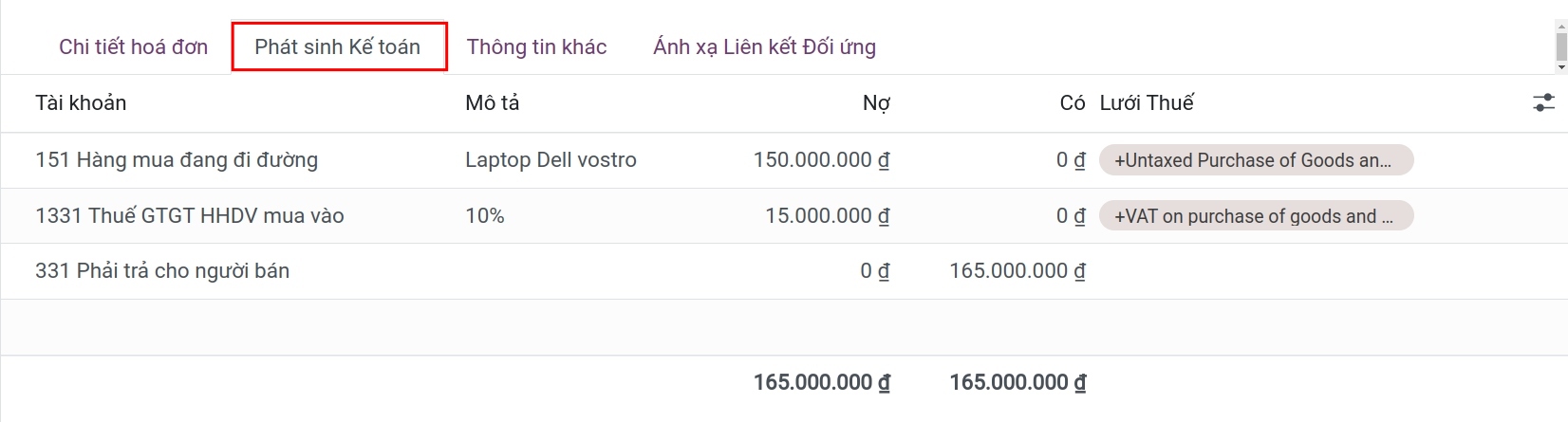 Xác nhận hóa đơn nhà cung cấp - Phần mềm kế toán Viindoo