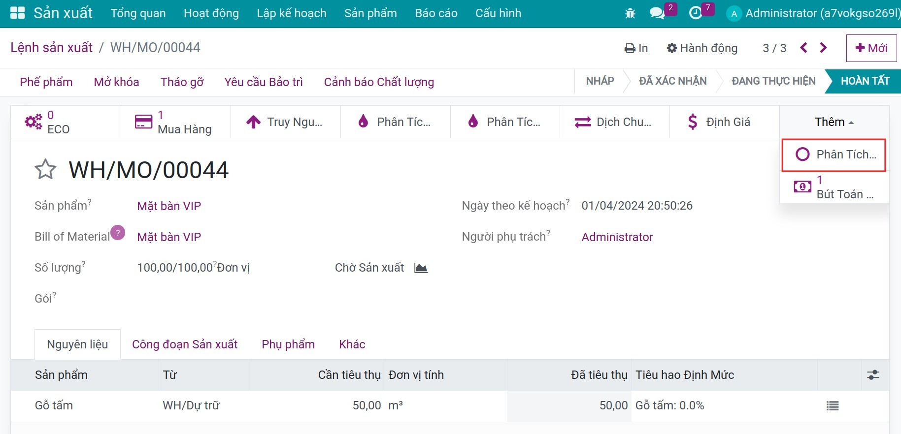 Chi phí nguyên vật liệu trực tiếp