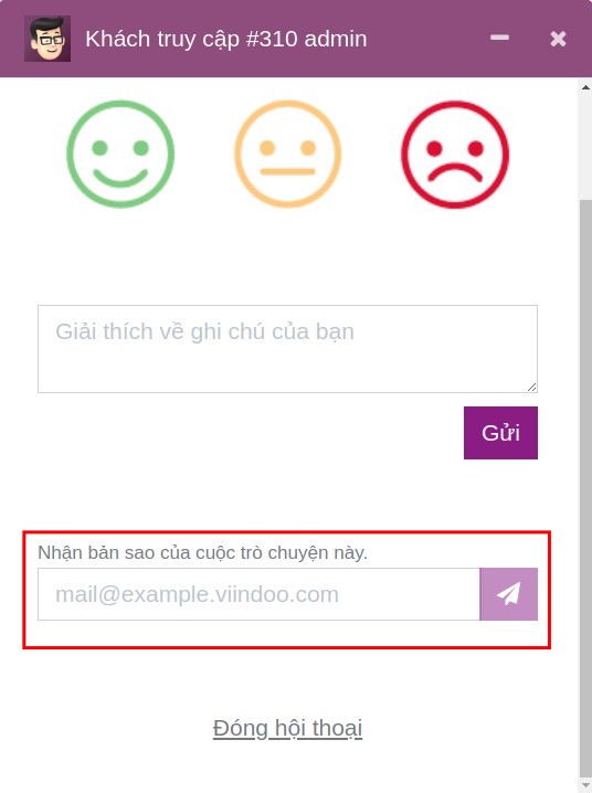 Gửi bản sao chat trực tuyến