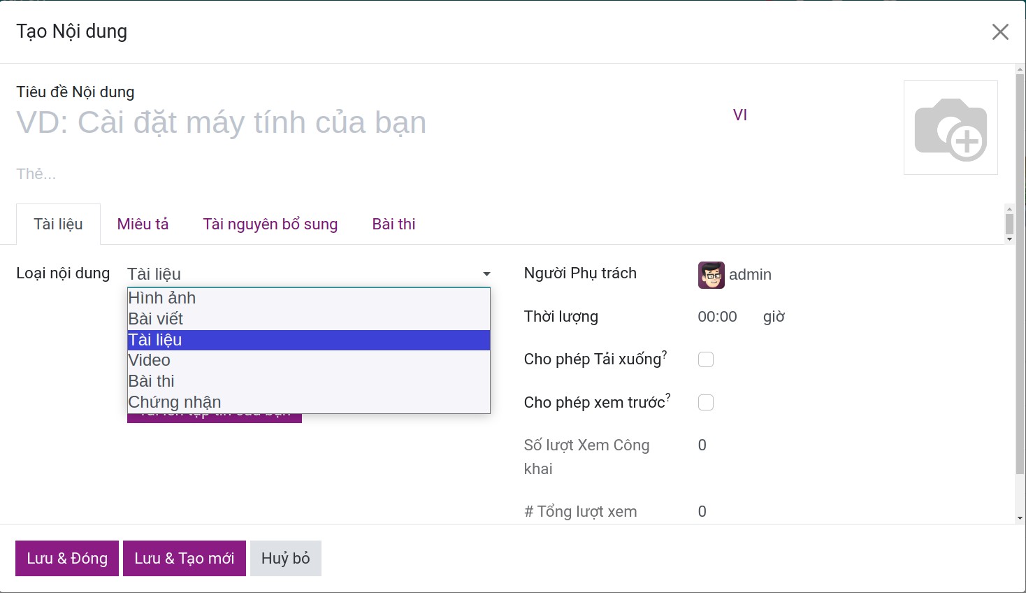 Nội dung khóa học trực tuyến