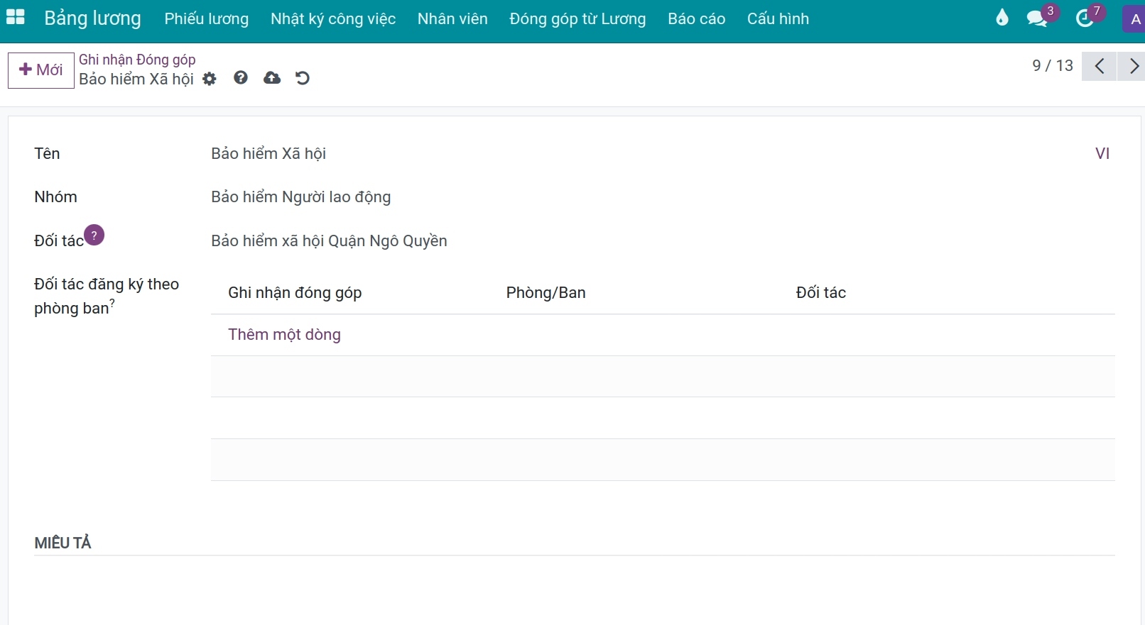 Thông tin ghi nhận đóng góp Viindoo