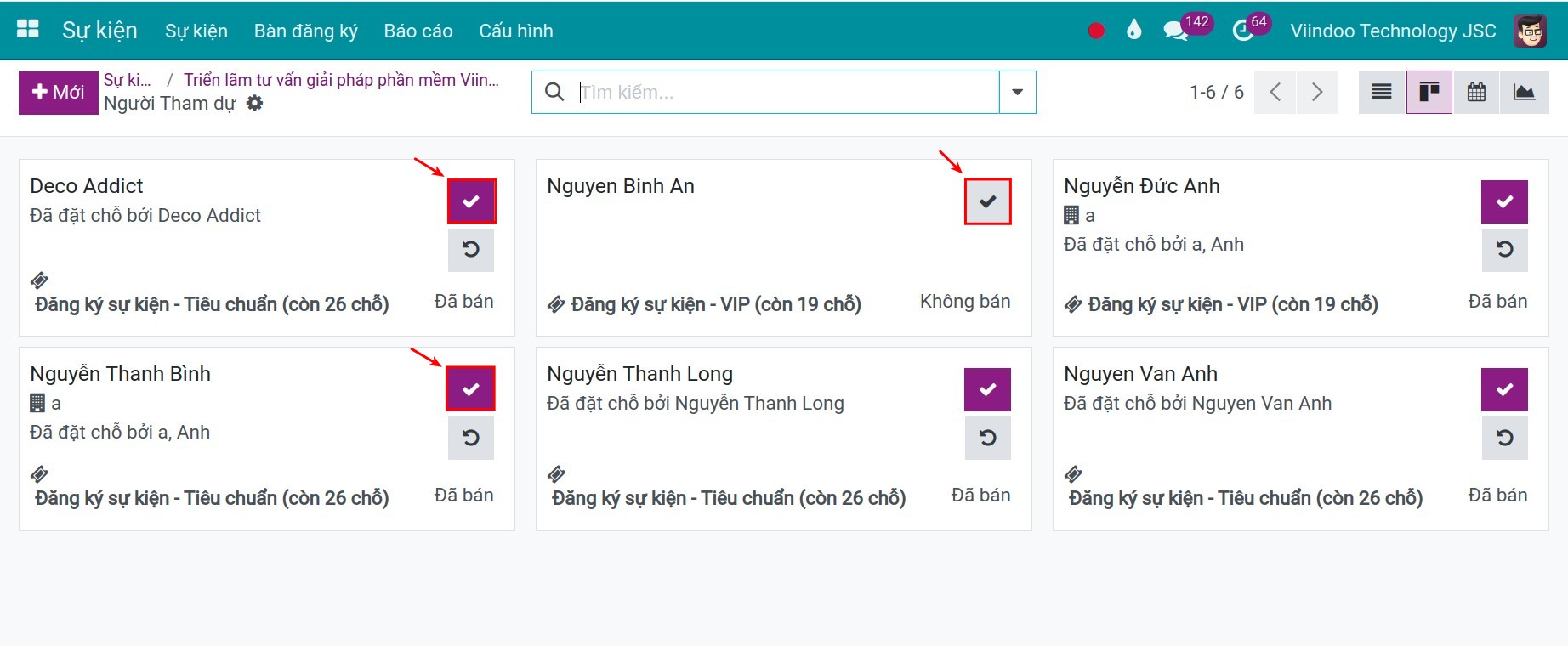 Xác nhận tham dự