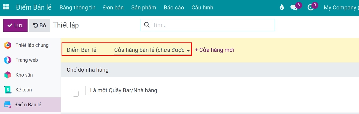 Chọn điểm bán lẻ