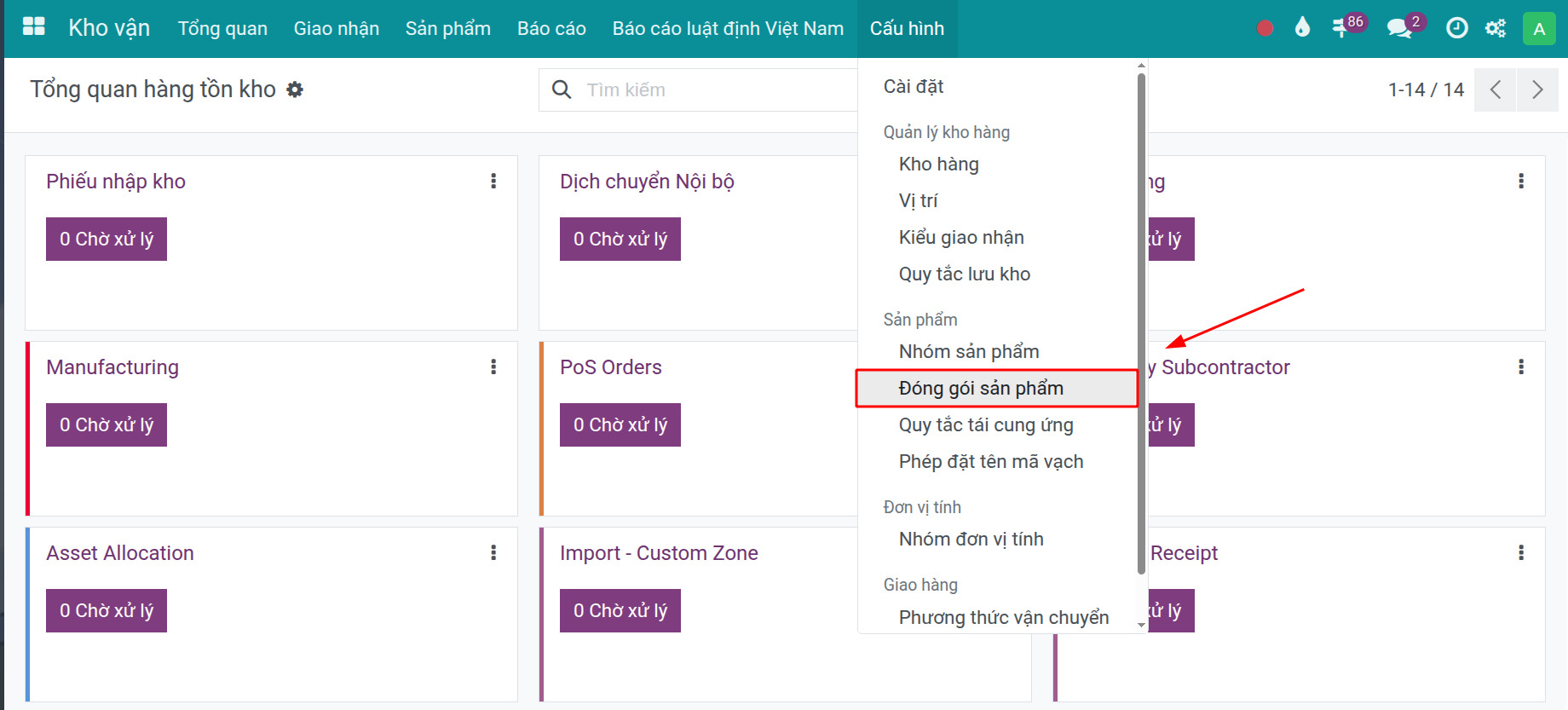 Tab-menu Đóng gói sản phẩm