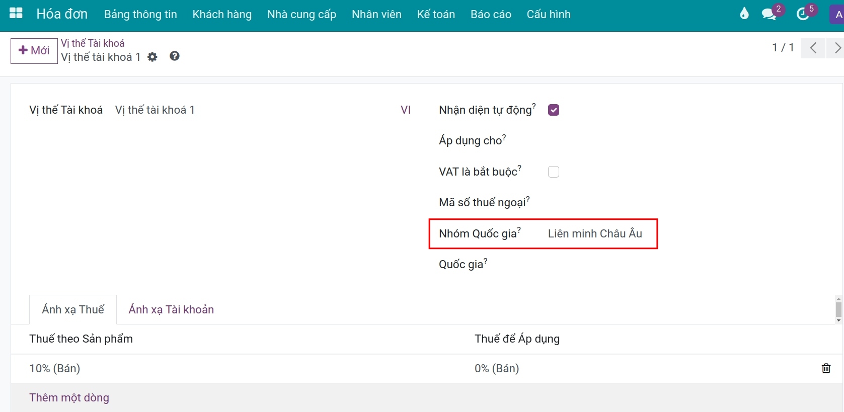 Trường hợp 01