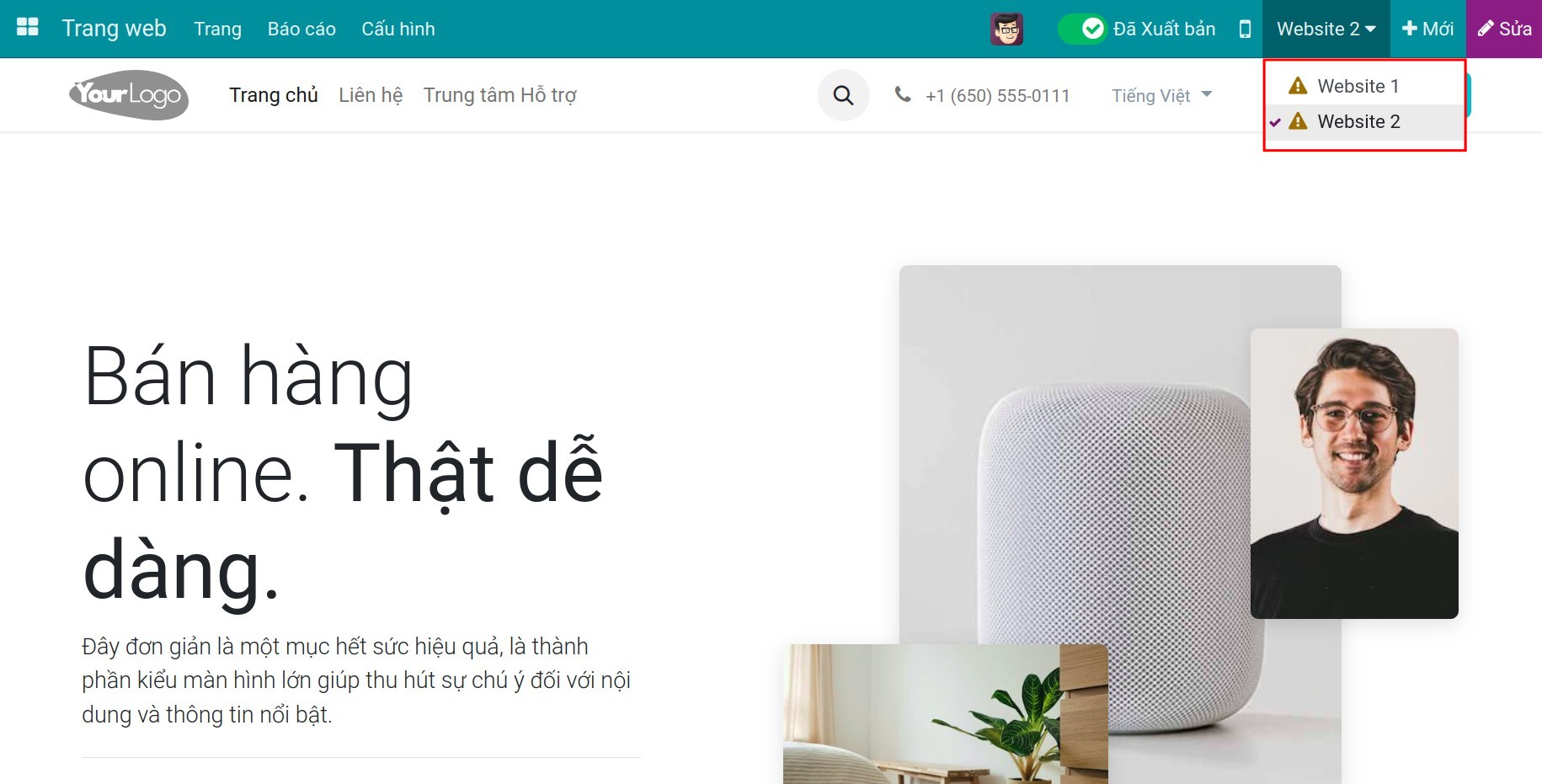 Chuyển đổi trang web