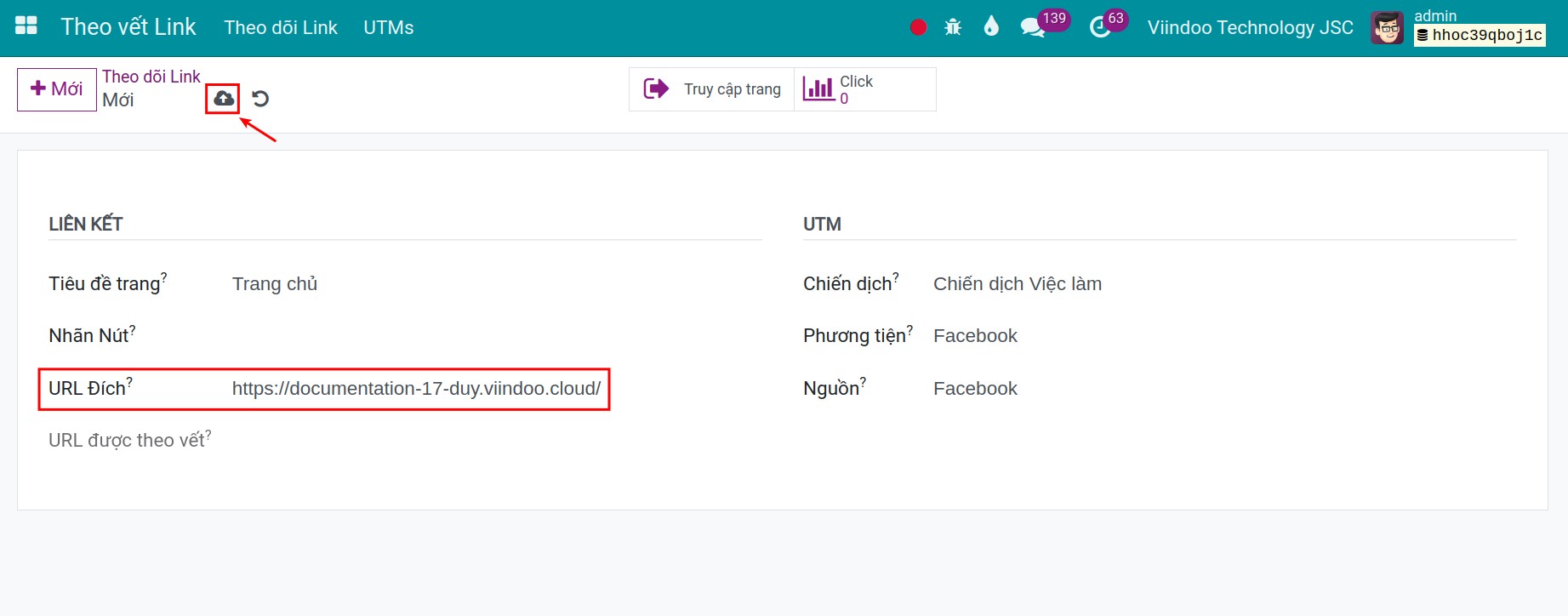 Lưu theo vết link