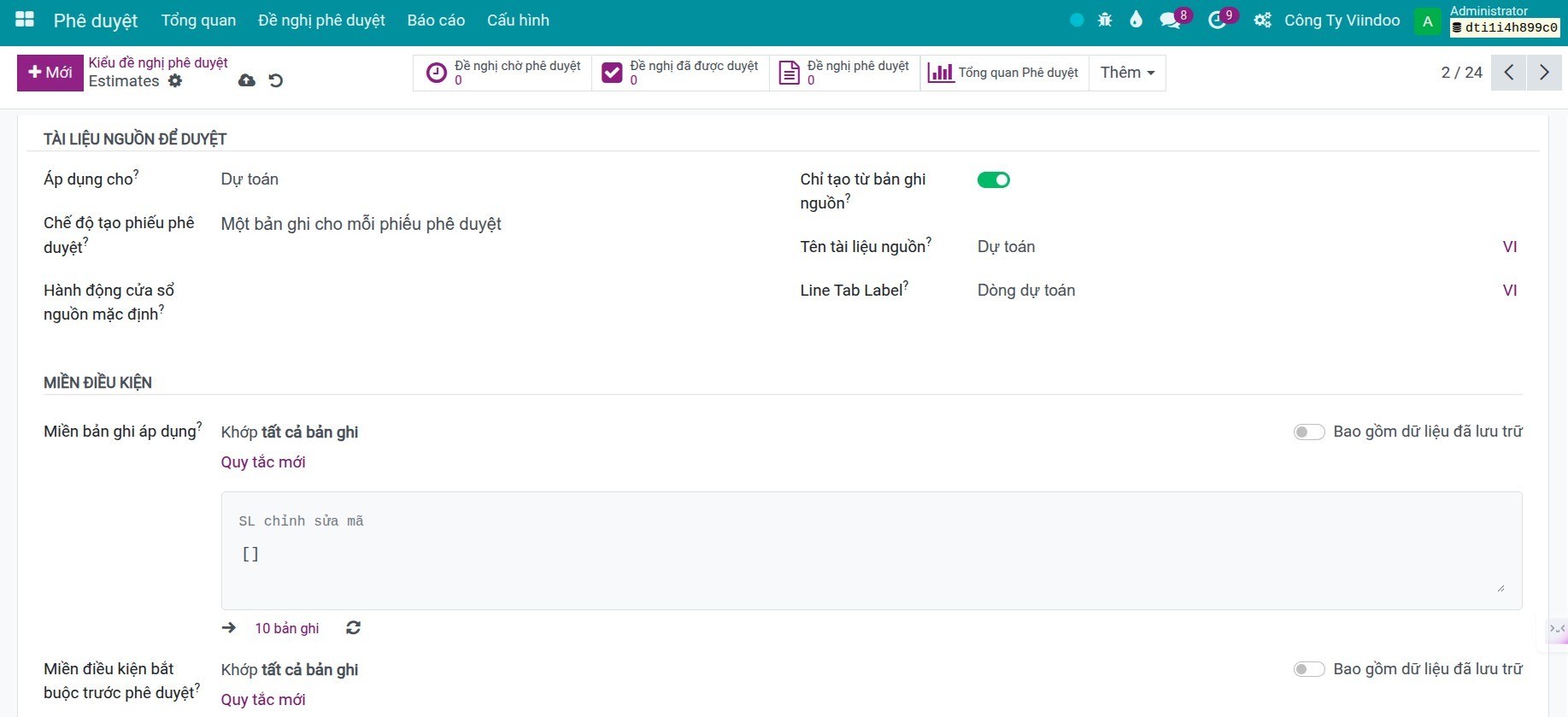 Enable approvals for models configuration