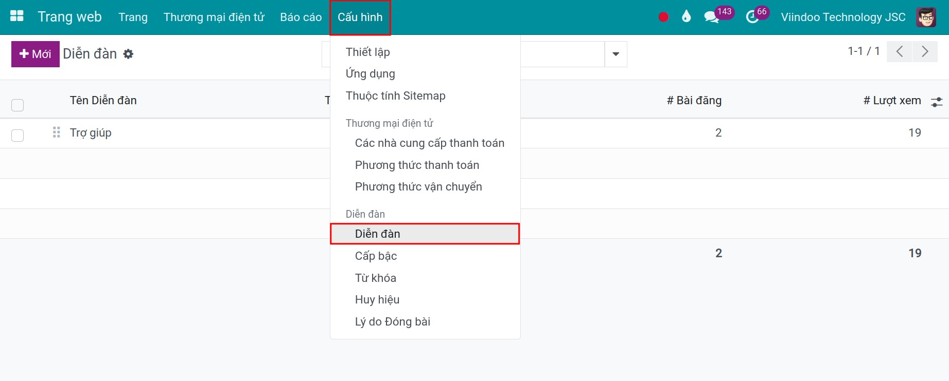 Tạo diễn đàn