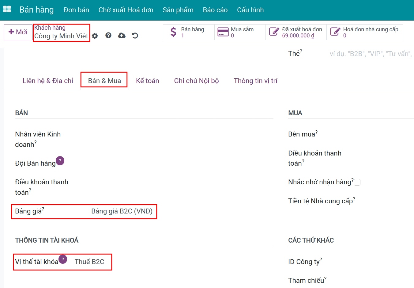Thiết lập vị thế tài khóa cho thuế đã bao gồm trong giá