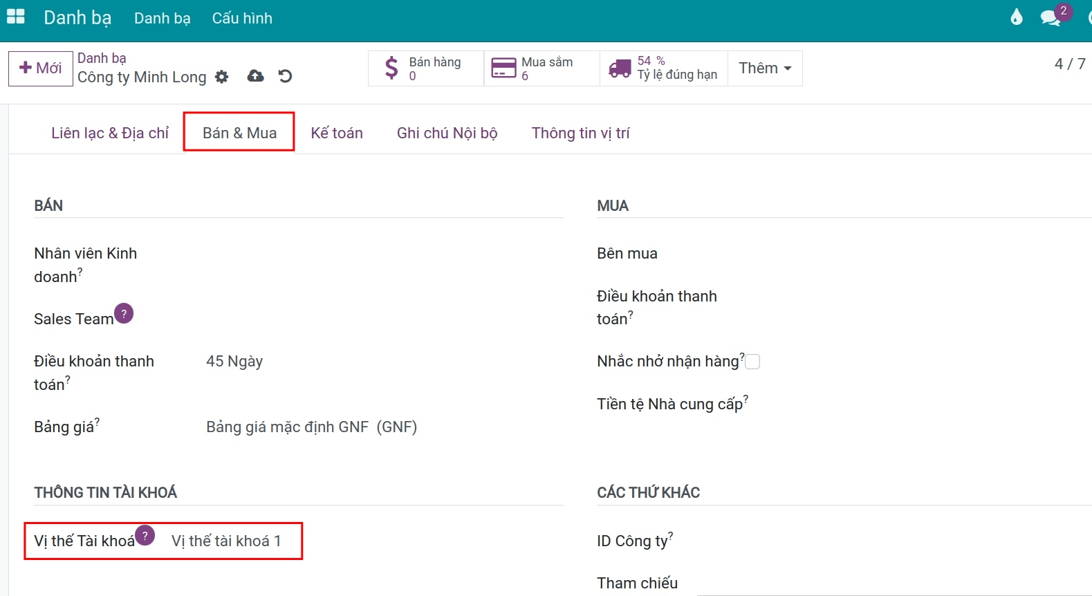 Trường hợp 02