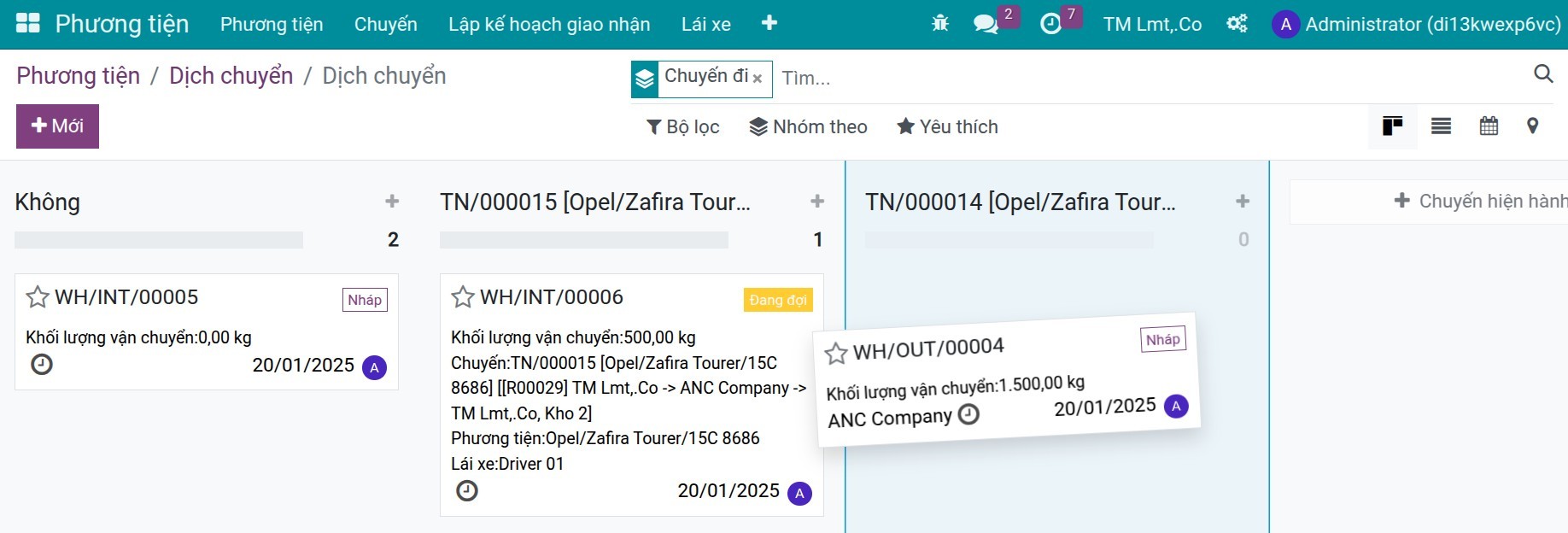 Assign transfers for trip