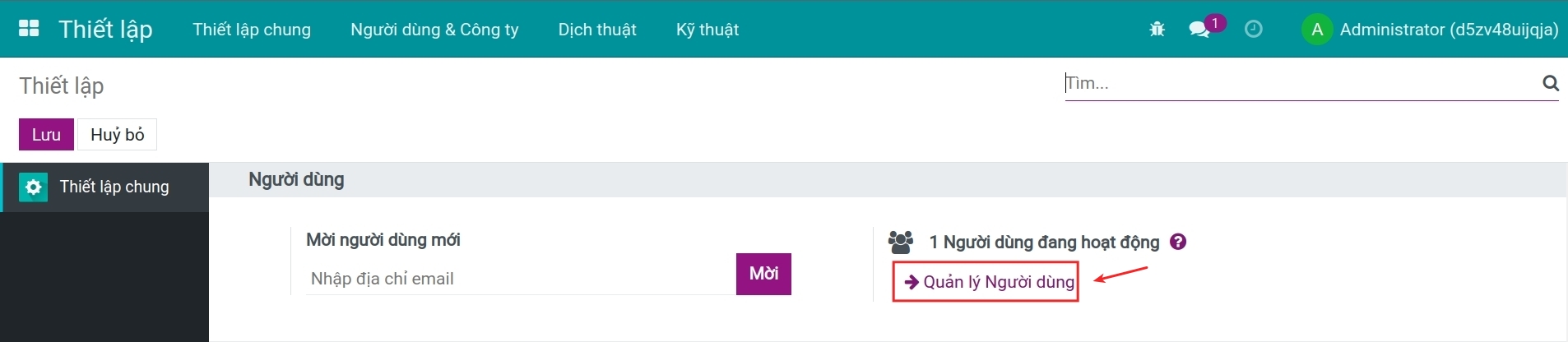 quản lý tài khoản người dùng