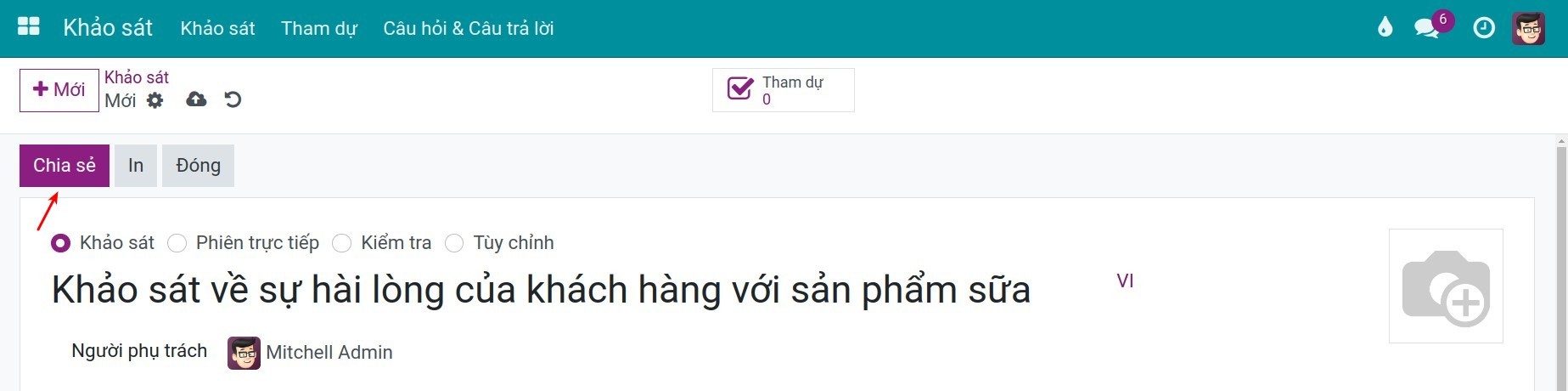 Chia sẻ và tạo phiên trực tuyến