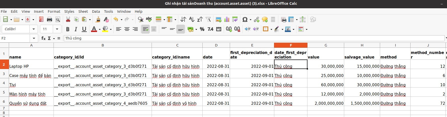 File mẫu nhập tài sản