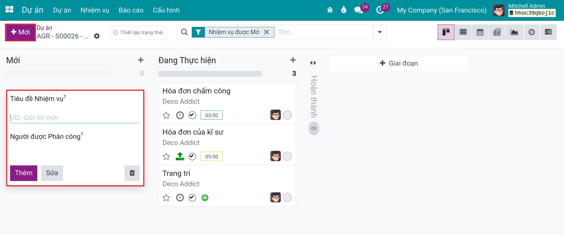 Tạo nhiệm vụ Viindoo