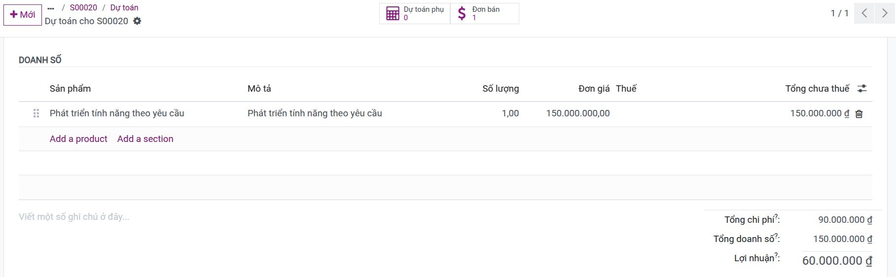 Create estimates
