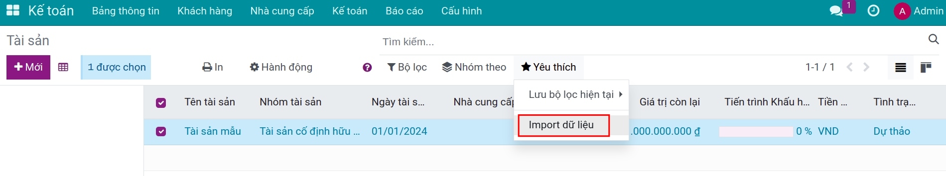 Nhập dữ liệu Viindoo