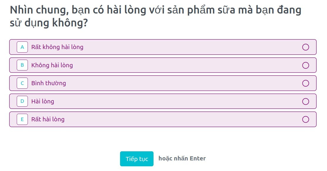 Tham gia khảo sát