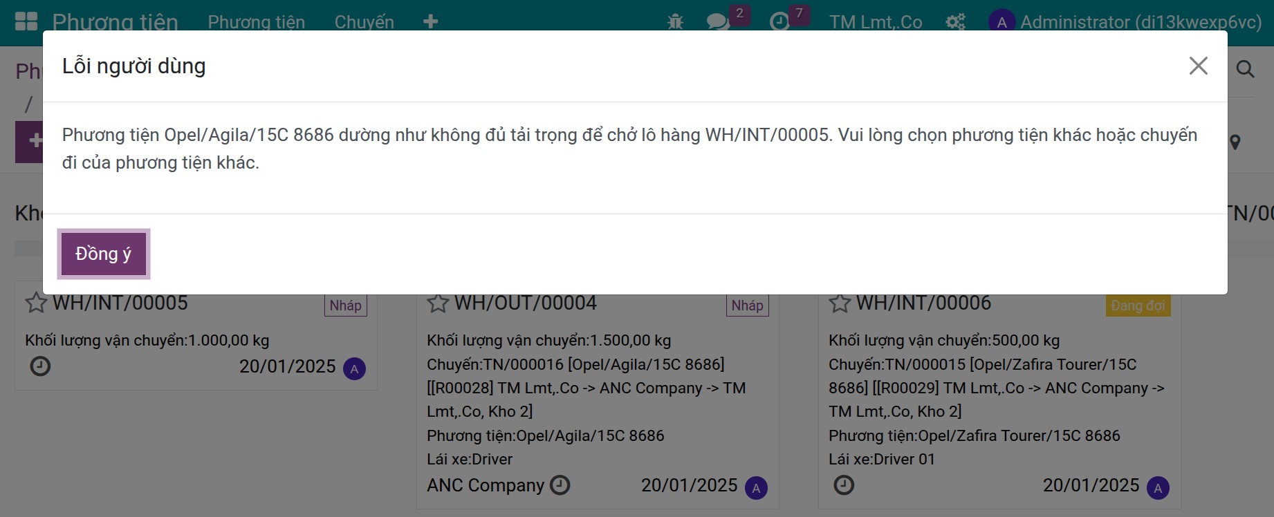 The warning messages